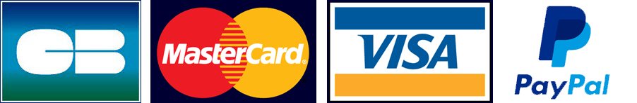 Paiement CB, MasterCard, Visa, Paypal sécurisé